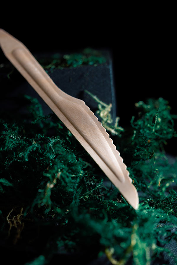 products_dining_cutlery_02_knife Compostable cutlery wood knife on moss