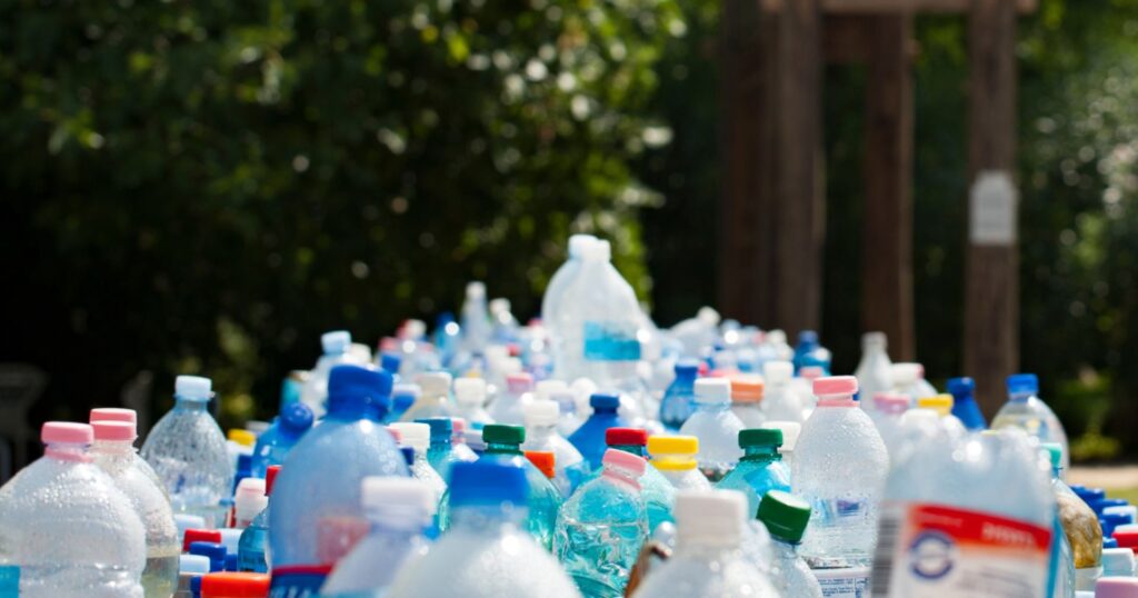pile of recyclable bottles