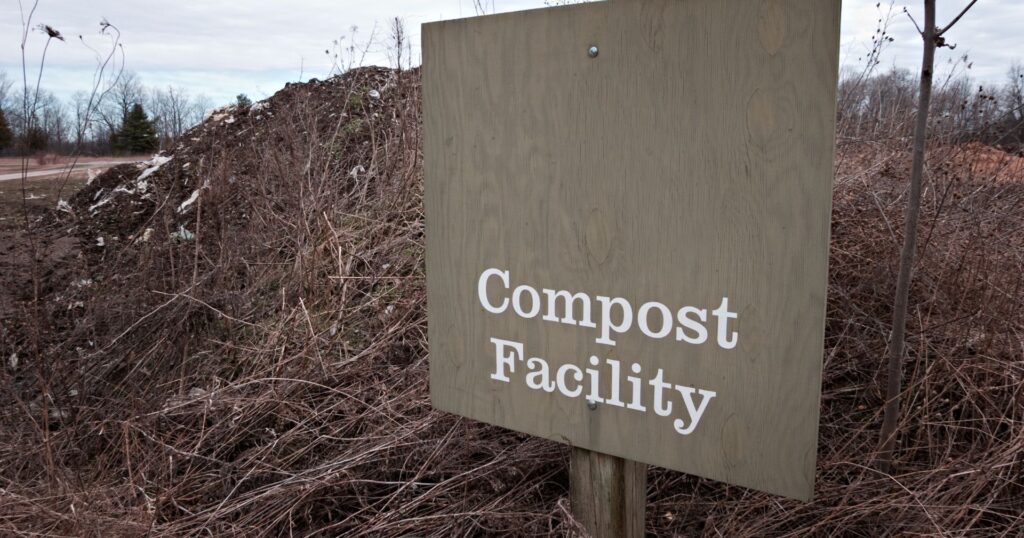 Commercial composting sign