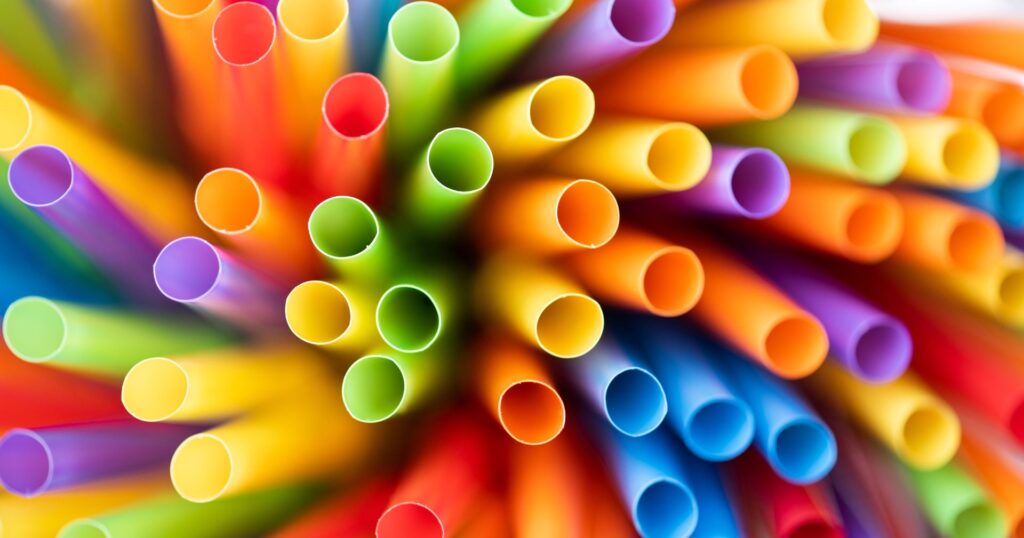 colourful plastic straws, calgary plastic ban